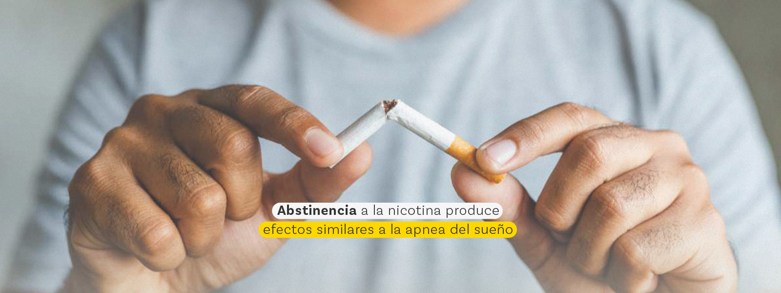 Abstinencia a la nicotina produce efectos similares a la apnea del sueño