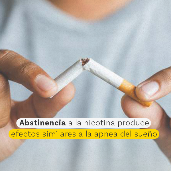 Abstinencia a la nicotina produce efectos similares a la apnea del sueño